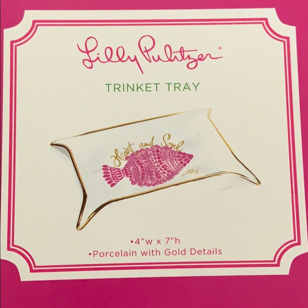 NIB Lilly Pulitzer Trinket Tray Heart and Sole - Picture 3 of 6